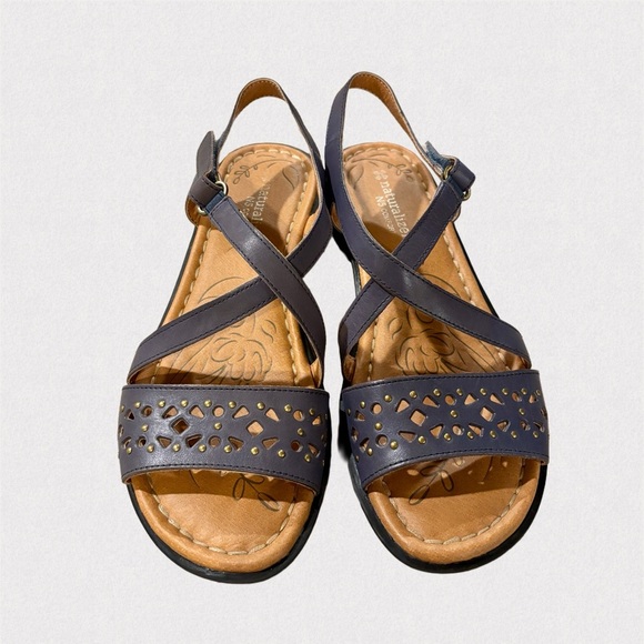 Naturalizer Shoes - Naturalizer Janessa Slate Blue Leather Sandals — NWOT — Size 8.5